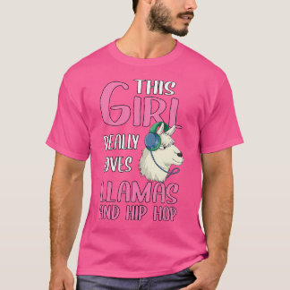 T-shirt Cadeau Femme Cette Fille Aime Vraiment Les Llamas 