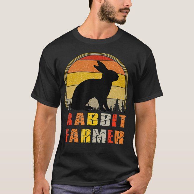 T-shirt Cadeau fermier lapin  (Devant)