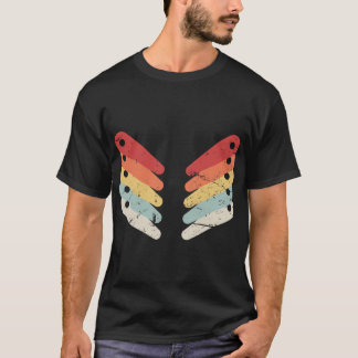 T-shirt Cadeau fille rabatteurs de flipper en détresse Rét