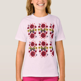 T-shirt Cadeau Floral Papillon Printanier Personnalisé