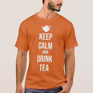 T-shirt Cadeau Garder le calme et boire du thé