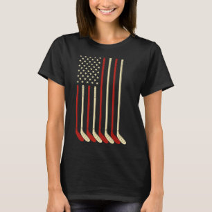 T-shirt Cadeau Gardien de but de hockey Drapeau États-Unis