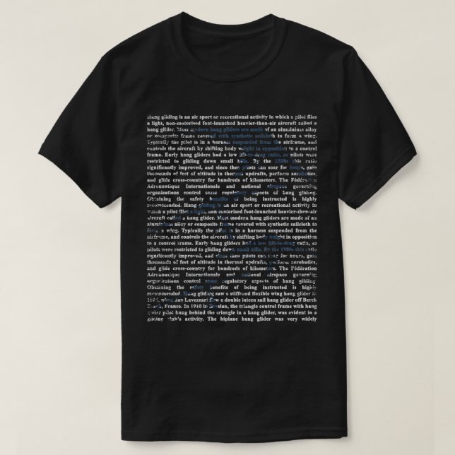 T-shirt Cadeau Hang Glider (Design devant)