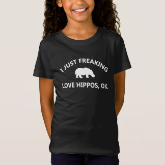 T-Shirt Cadeau Hippo Lover| I Just Freaking Love Hippo Ok