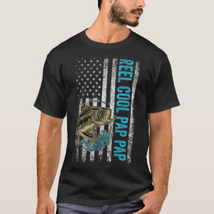 T-shirt Cadeau homme Fête des Pères Reel Cool Pap Pap Pois