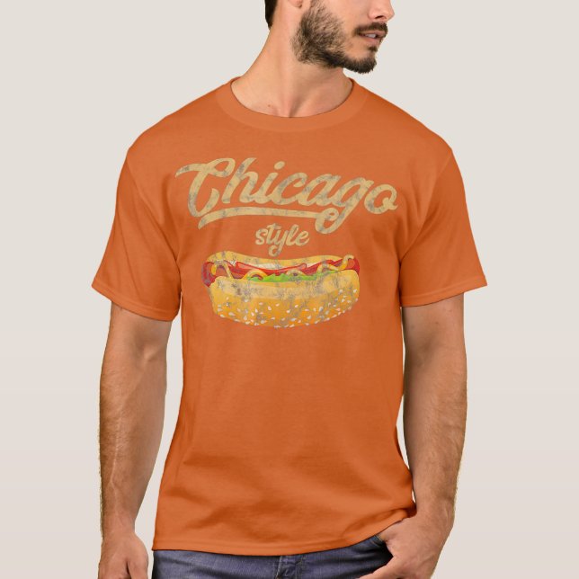 T-shirt Cadeau Hot Dog Hotdog de Chicago (Devant)