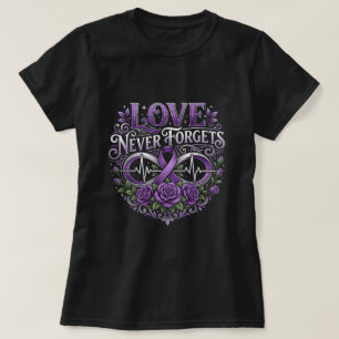 T-shirt Cadeau Infini Alzheimer pour l'Amour qui n'Oublie 