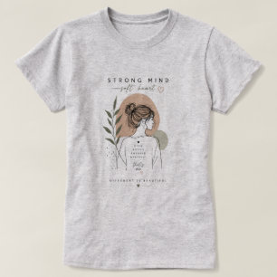 T-shirt Cadeau Inspirant pour Femmes à l'Esprit Fort et au