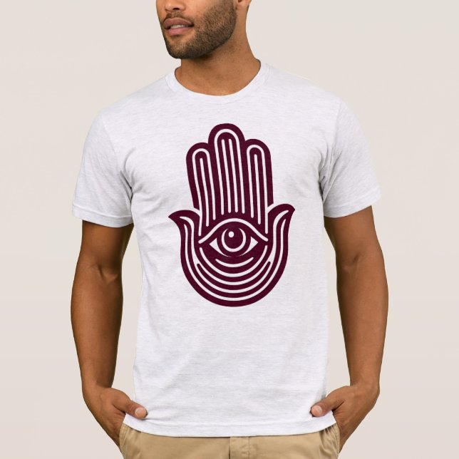 T-shirt Cadeau juif Hamsa Evil Oeil géométrique Judaïque (Devant)