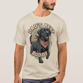 T-shirt Cadeau Labrador Retriever Meilleur Ami de Papa