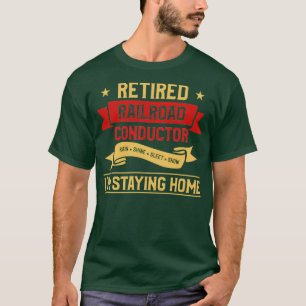 T-shirt Cadeau Locomotive De Retraite Pour Conducteur De C