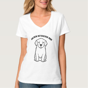 T-shirt cadeau Maman Chien Retriever Doré Mignon