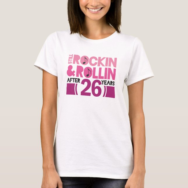 T-shirt Cadeau Mariage du 26e anniversaire (Devant)