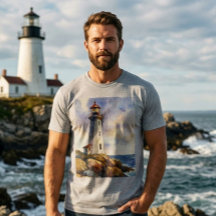 Cadeau nautique de phare à aquarelle pour hommes