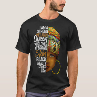 T-shirt Cadeau Noir Fort cool Pour Melanin Beauté Femmes G