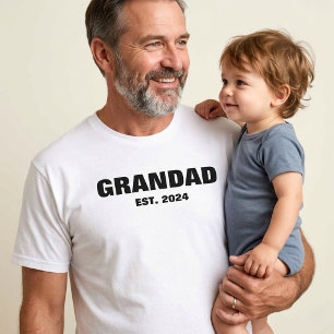 T-shirt Cadeau Nouvel Arrivant Grands-Parents Date d'Établ