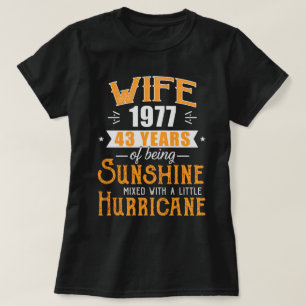 T-shirt Cadeau offert par la femme en 1977, 43 ans d'Maria