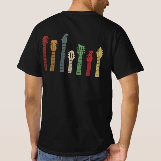 T-shirt Cadeau Onglet de guitare pour Guitariste Retro Vin (Dos)