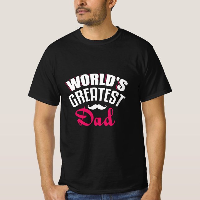 T-shirt Cadeau Papa Meilleur Papa du Monde (Devant)