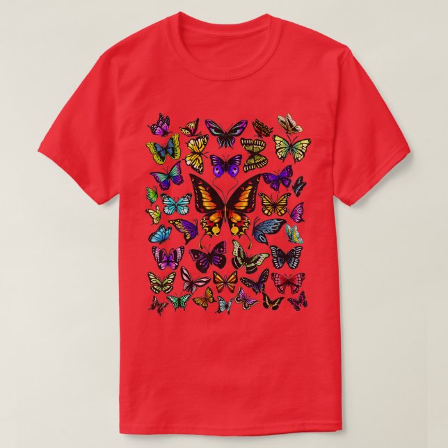 T-shirt Cadeau Papillon Pour Hommes Femmes Adulte Papillon (Design devant)