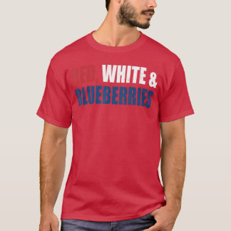 T-shirt Cadeau patriote aux framboises rouge blanc et bleu
