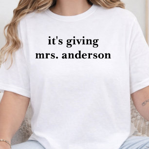 T-shirt Cadeau Personnalisé à la future Mme la mariée pour
