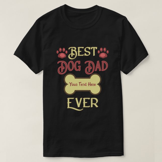 T-shirt cadeau personnalisé Chien papa - Chien propriétair (Design devant)