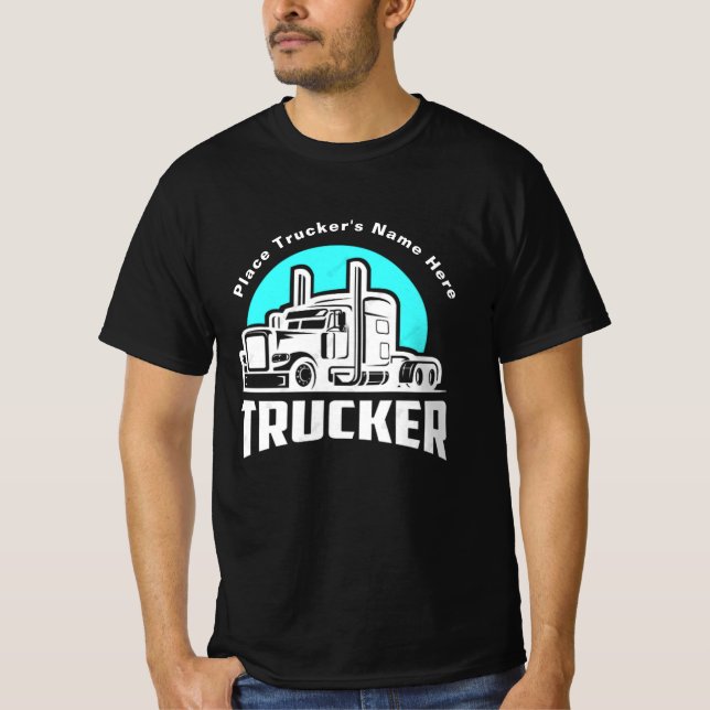 T-shirt cadeau personnalisé de camionneur (Devant)