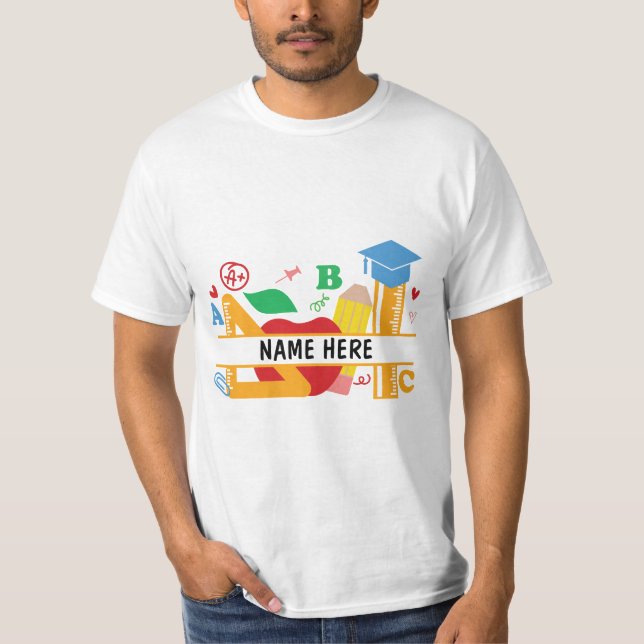 T-shirt Cadeau personnalisé enseignant (Devant)