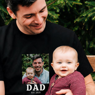 T-shirt Cadeau Photo Papa Créé 