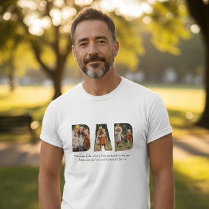 T-shirt Cadeau photo personnalisé pour papa "PAPA" Collage