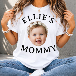 T-shirt Cadeau photo personnalisé visage de bébé maman