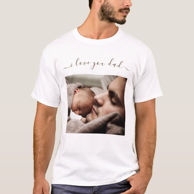 T-shirt Cadeau photo personnalisée de votre papa avec le t (Devant)