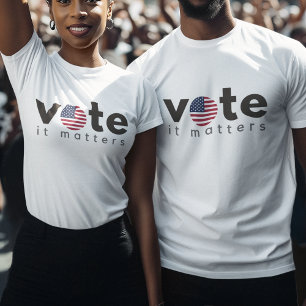 T-shirt Cadeau politique Élection 2024 Voter ça compte Dra
