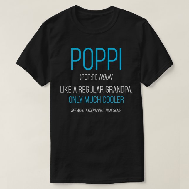T-shirt Cadeau Poppi Comme Un Coole De Définition De Grand (Design devant)