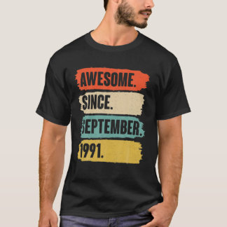 T-shirt Cadeau Pour 30 Ans - Magnifique Depuis Septembre 1
