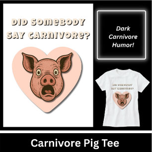 T-shirt Cadeau pour amateur de carnivore et de cochon drôl