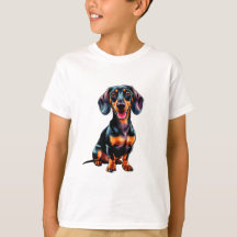 Cadeau pour amateur de chien teckel mignon dessin 