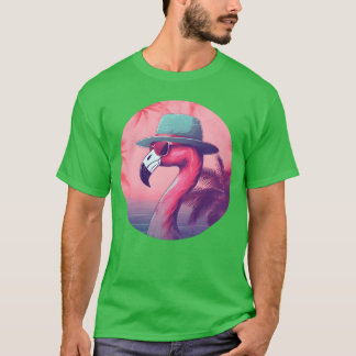 T-shirt Cadeau pour amateurs de flamants roses rétro style