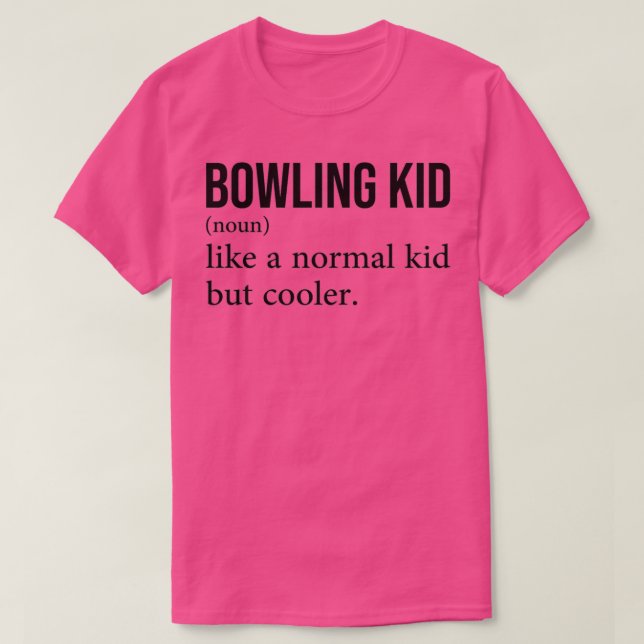 T-shirt cadeau pour enfant de bowling T (Design devant)