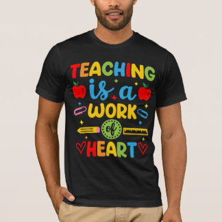 T-shirt Cadeau pour enseignant : enseigner est un travail 