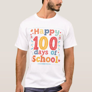 T-shirt Cadeau pour enseignants pour 100 jours d'école heu
