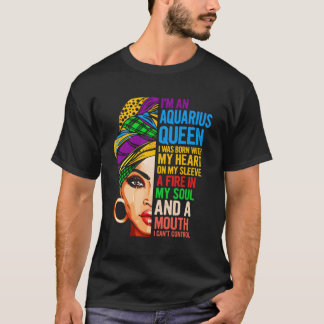 T-shirt Cadeau Pour Femmes Aquarius Janvier Février Reine