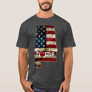 T-shirt Cadeau pour partisan de l'Alabama Drapeau de l'Éta