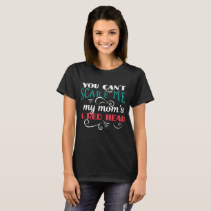 T-shirt Cadeau principal rouge drôle de femmes de tête d