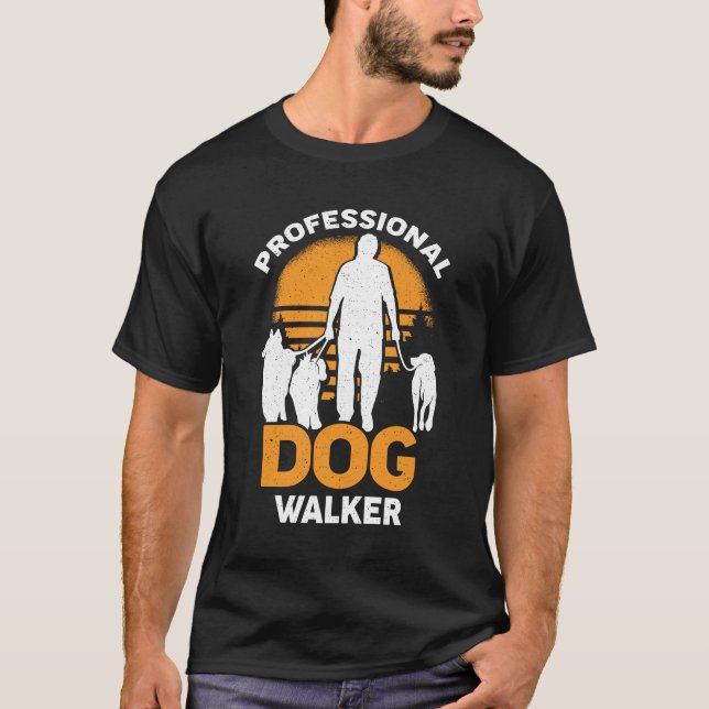 T-shirt Cadeau professionnel chien marcheur animal de comp (Devant)