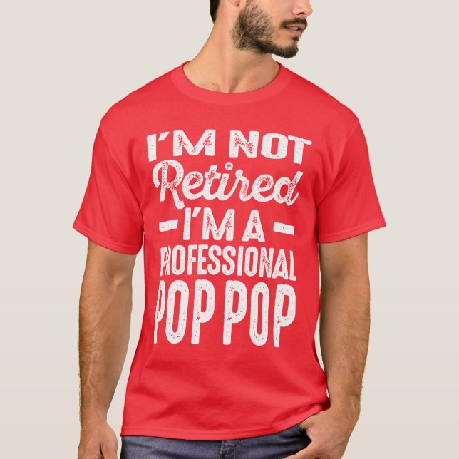 T-shirt Cadeau professionnel PopPop retraite pour hommes (Devant)