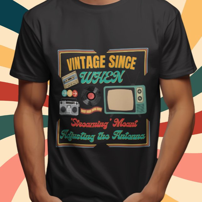 T-shirt cadeau Retro vintage - cadeau d'anniversai (Vintage Since Year, Perfect Retro Gift For Birthdays. Vintage Years Are always Cool with Cassette )