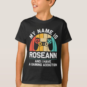 T-shirt Cadeau Roseann Nom Personnalisé Drôle Gaming Geek