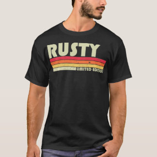 T-shirt Cadeau RUSTY Nom Personnalisé Drôle Rétro Vintage